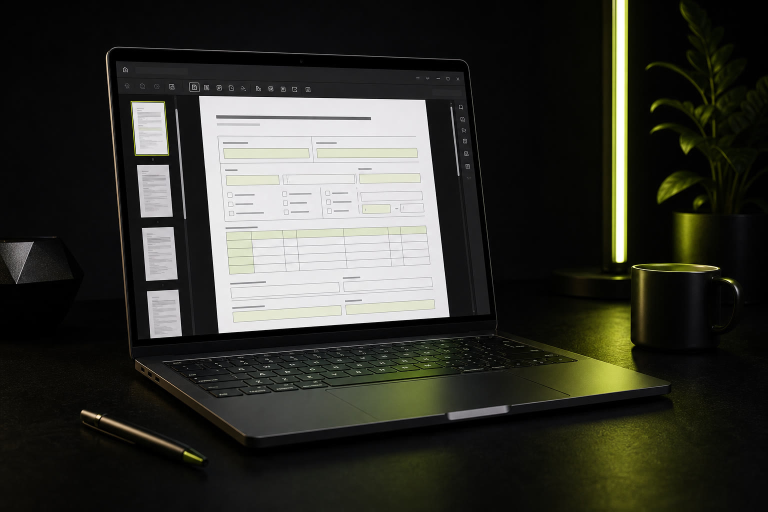 Laptop with PDF, no login screen